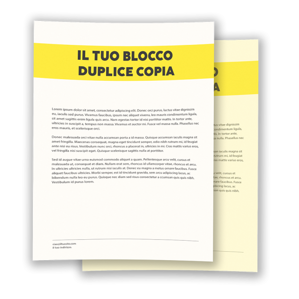 Blocco duplice copia giallo