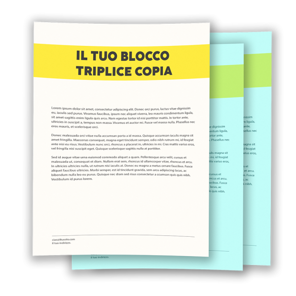 Blocco triplice copia celeste